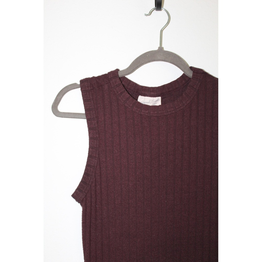 Universal‎ Thread Womens Ribbed Sleeveless Midi Dress Brown XS Rayon Blend - Picture 2 of 8